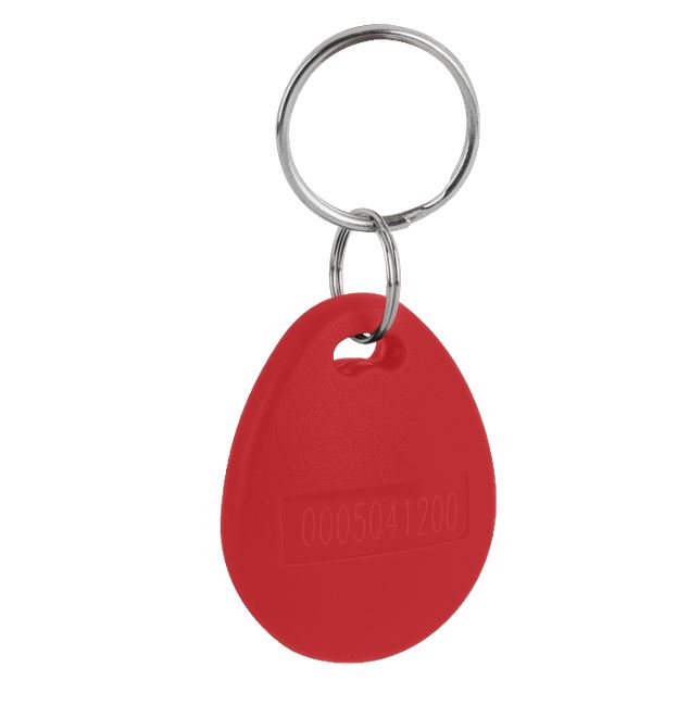 RFID kulcstartó 125 kHz-es EM4100 chippel, piros
